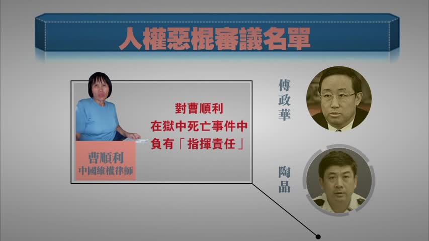 【禁闻】侵害人权 各界吁美制裁傅政华陶晶等