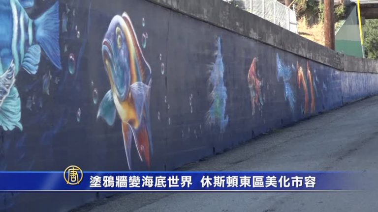 塗鴉牆變海底世界  休斯頓東區美化市容