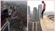 中国高空挑战第一人坠楼亡 死因曝光(视频)