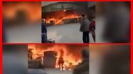 寧波大火一人被燒成火球(視頻)