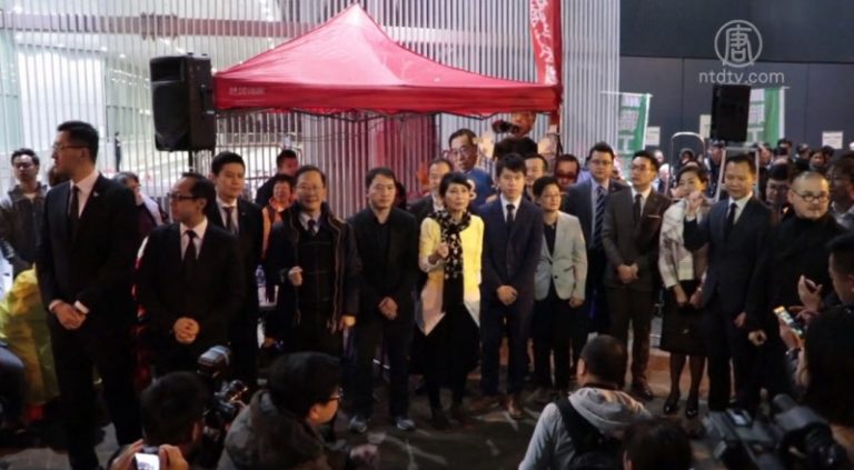港人集會聲援民主 力抗修改議事規則