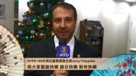 紐約市警109分局社區委員會主席向新唐人觀眾賀年
