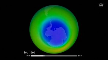 NASA：南极臭氧层空洞已修复20%