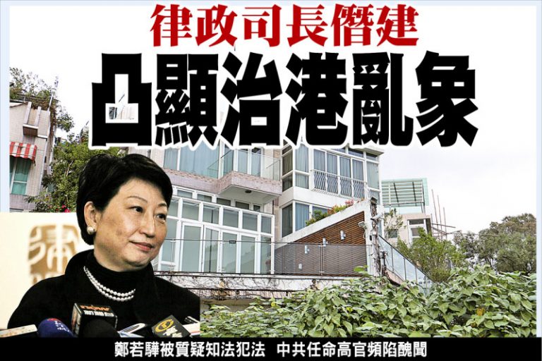港律政司長涉違法 數政黨報警調查