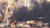 美奥州钻井平台爆炸 猛烈火势窜烧5工人失踪