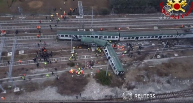 意大利米蘭火車脫軌 至少四死百餘傷