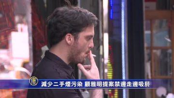 减少二手烟污染 顾雅明提案禁边走边吸烟