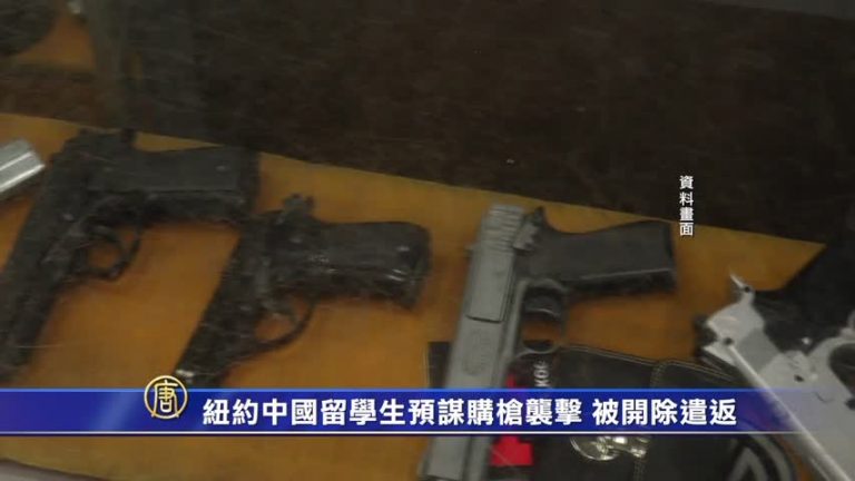 紐約中國留學生預謀購槍襲擊 被開除遣返