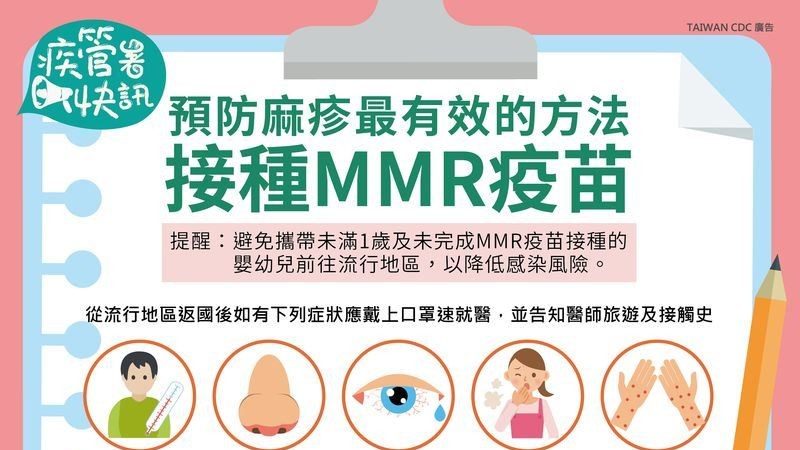 空服员接触染麻疹 行踪遍及台湾北中南