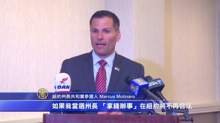 從拿錢辦事開刀 紐約州長候選人莫利納羅誓言改革