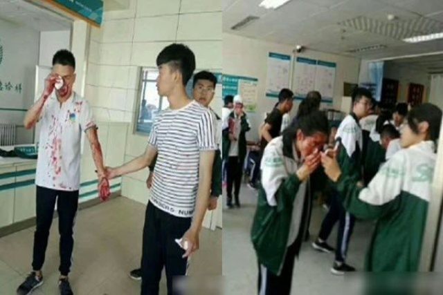 河北高中食堂爆炸 数十学生受伤挤满救护站
