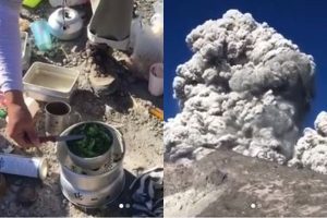 印尼默拉皮火山噴發 登山客近距離拍下驚人一刻（視頻）