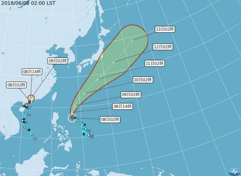 雙颱形成對台無直接影響 未來一週天氣不穩