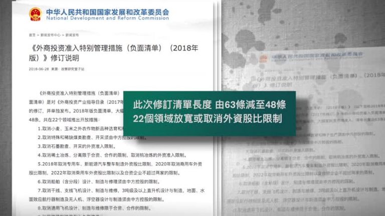 【禁聞】中共稱大規模放寬市場准入 外界存疑