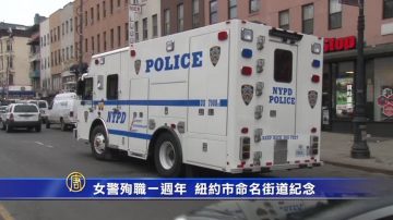 女警殉職一週年 紐約市命名街道紀念