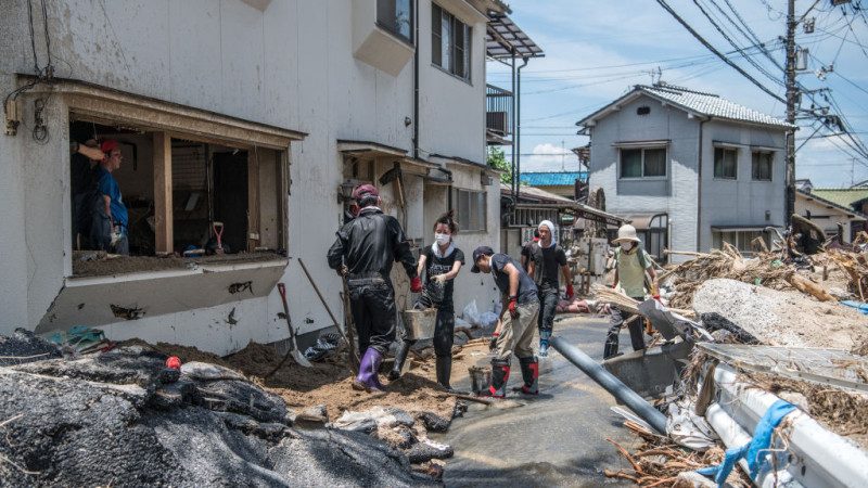 日本豪雨过后遇致命高温 至少5死1500人就医