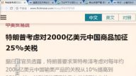 【今日點擊】白宮用貿易戰「鼓勵」北京改變