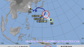 颱風珊珊或直撲東京 高壓影響路徑可能改變