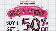 【廣告】Shoe Village 17/8-08/09 買第二雙半價