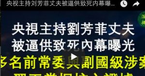 刘芳菲丈夫致死内幕曝光多名前常委与副国级高官涉案习王掌握核心证据 央视主持 新唐人中文电视台在线