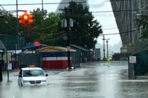 暴雨冲洗美东三州地区 新州纽约淹水严重