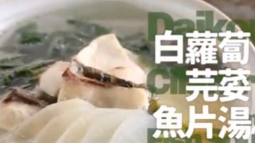 白萝卜芫荽鱼片汤 营养美味（视频）