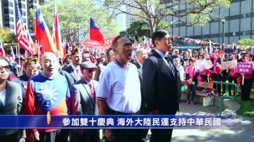 參加雙十慶典 海外大陸民運支持中華民國