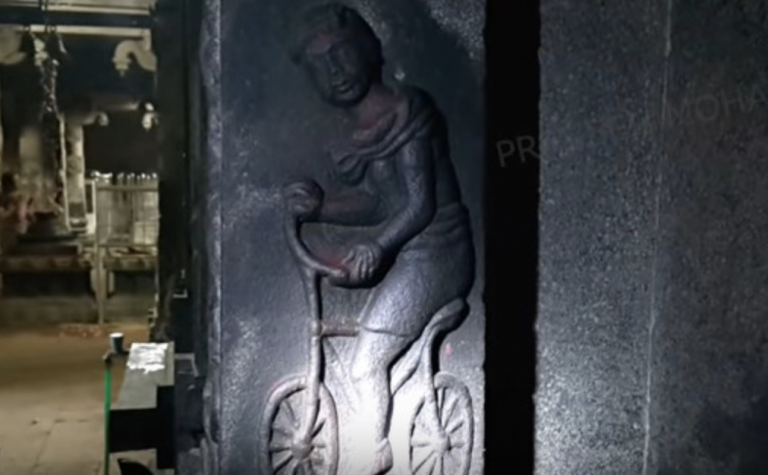 印度千年寺廟發現「古人騎自行車」（視頻）