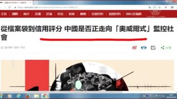 【石涛评述】大数据监控 中国沦“奥威尔式”社会（下）