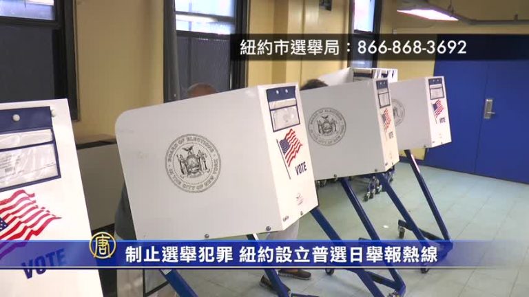 制止選舉犯罪 紐約設立普選日舉報熱線