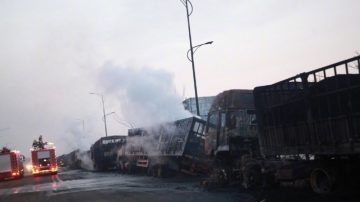 張家口爆炸慘狀：大樓燒焦貨車成空殼 村民緊急轉移