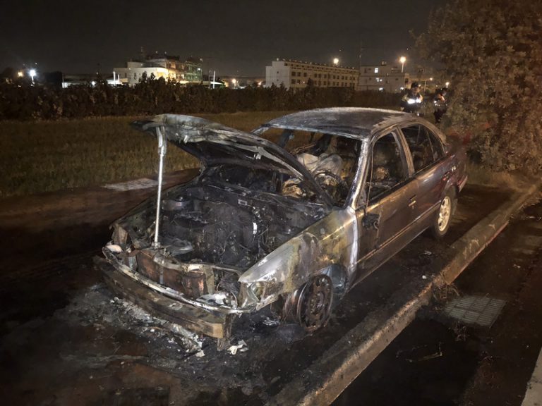 中市驚現火燒車 車內發現1男1女焦屍