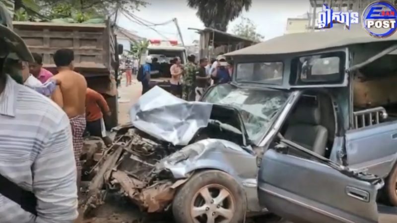 柬埔寨卡车连环撞多车 酿1死15伤含8名中国人
