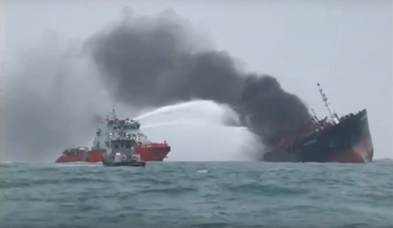 香港海域油輪爆炸 巨響撼動數里已知1死