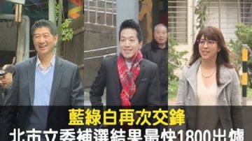 2020前哨戰！北市立委補選結果最快1800出爐