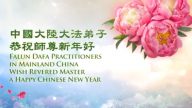 中国大陆大法弟子恭祝师尊新年好