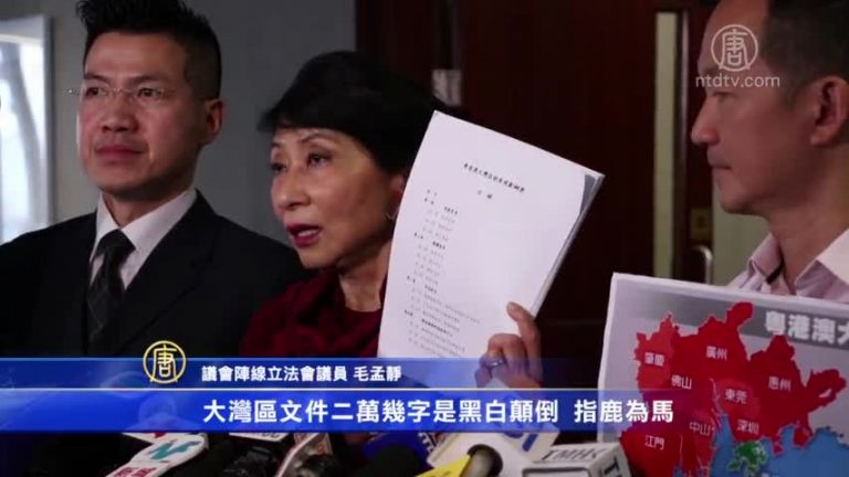 大灣區規劃涵香港 民主派憂「一國兩制」