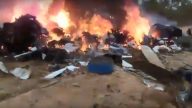 哥伦比亚双桨飞机坠毁爆炸 12人罹难