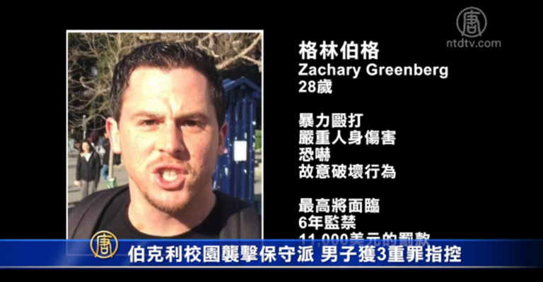 伯克利校園襲擊保守派 男子獲3重罪指控
