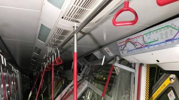 香港地鐵列車測試相撞 荃灣線局部停擺