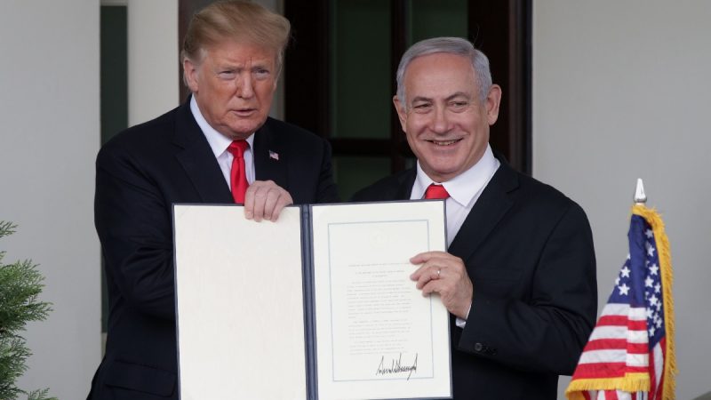川普簽公告 正式承認戈蘭高地歸屬以色列