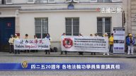 四二五20週年 各地法輪功學員集會講真相