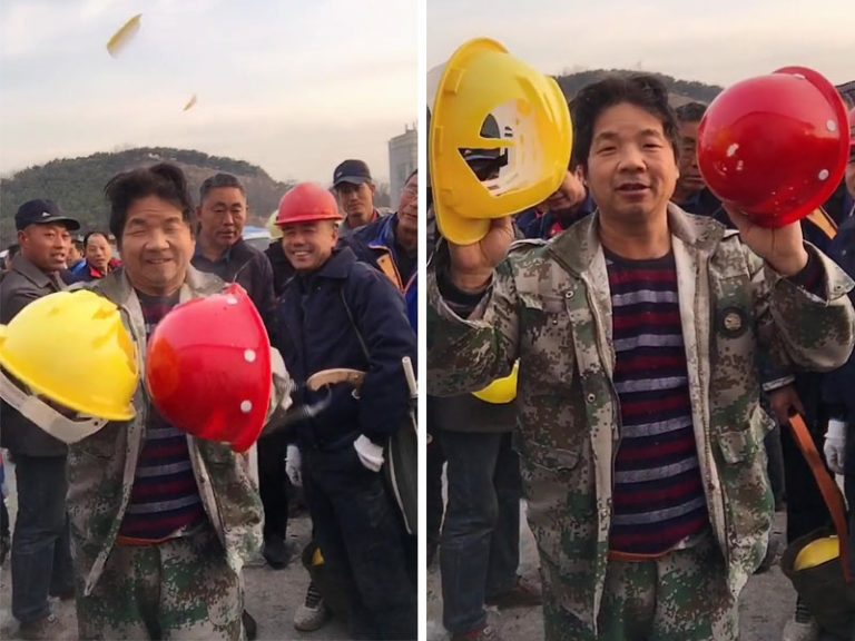 人命安全也分階級？大陸一線工人安全帽一撞就碎引爭議