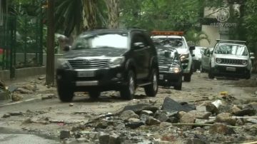 巴西里约热内卢暴雨成灾