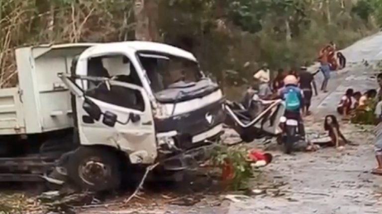 準新娘魂斷公路 菲律賓砂石車翻覆釀13死