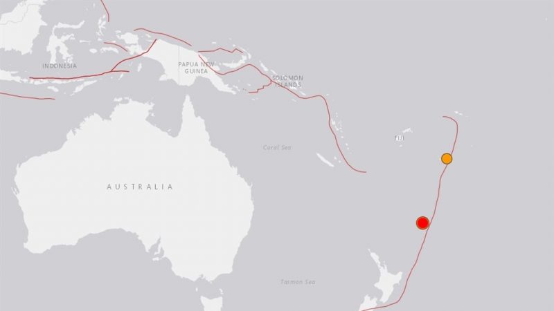 南太平洋7.4强震深度34公里 一度发海啸警报