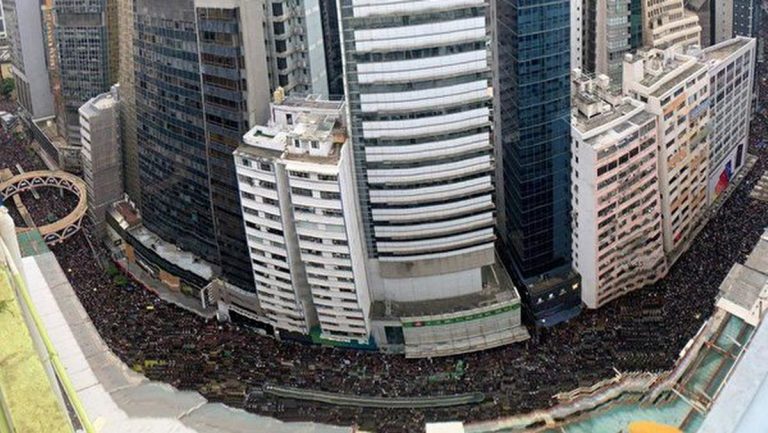 150萬港人反送中大遊行（高空俯覽視頻）