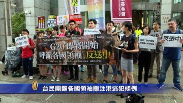 台民團籲各國領袖關注港逃犯條例