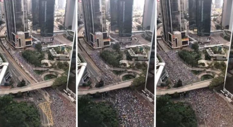 縮時視頻震撼全球 百萬港人反送中大遊行（視頻）