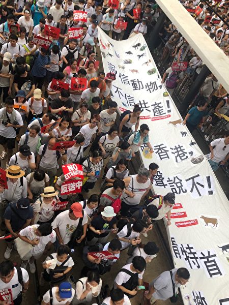 組圖2：反送中 港人以條幅展板表達怒吼